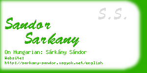 sandor sarkany business card